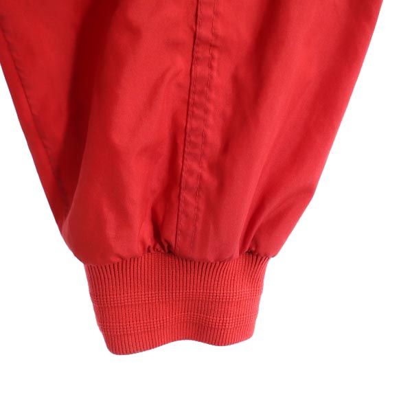 PORT AUTHORITY ポートオーソリティ 90s オールド ハーフジップボタン ジャケット L レッド×ブラック 収納型フード メンズ