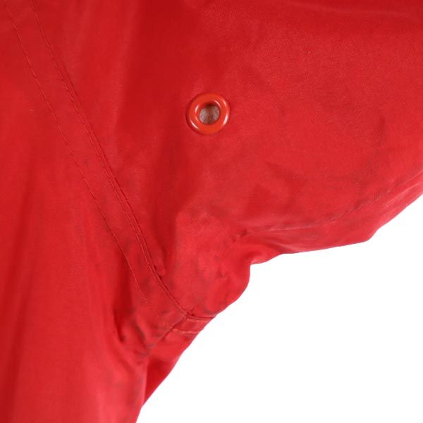 PORT AUTHORITY ポートオーソリティ 90s オールド ハーフジップボタン ジャケット L レッド×ブラック 収納型フード メンズ