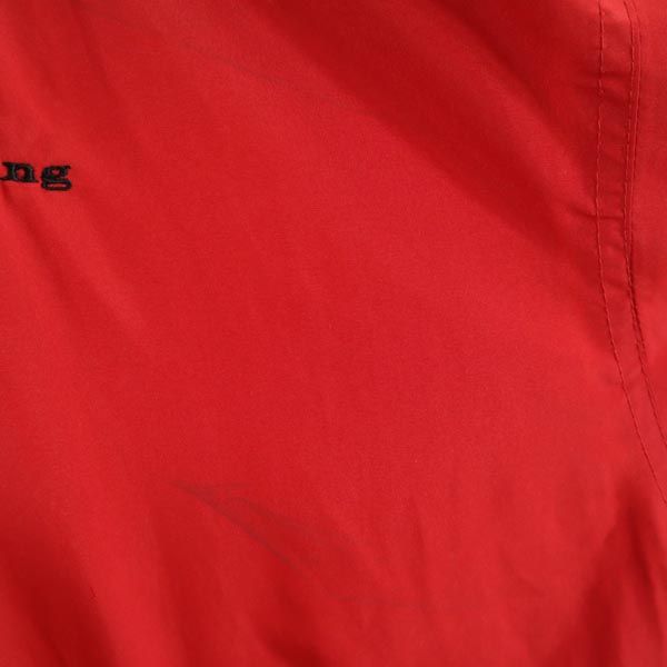 PORT AUTHORITY ポートオーソリティ 90s オールド ハーフジップボタン ジャケット L レッド×ブラック 収納型フード メンズ