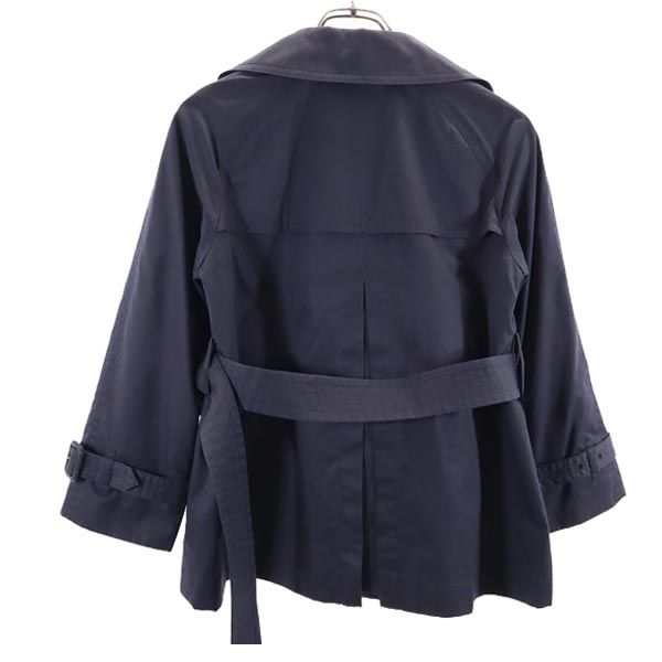 MACPHEE マカフィー トゥモローランド 日本製 7分袖 トレンチコート 38 ネイビー TOMORROWLAND レディース