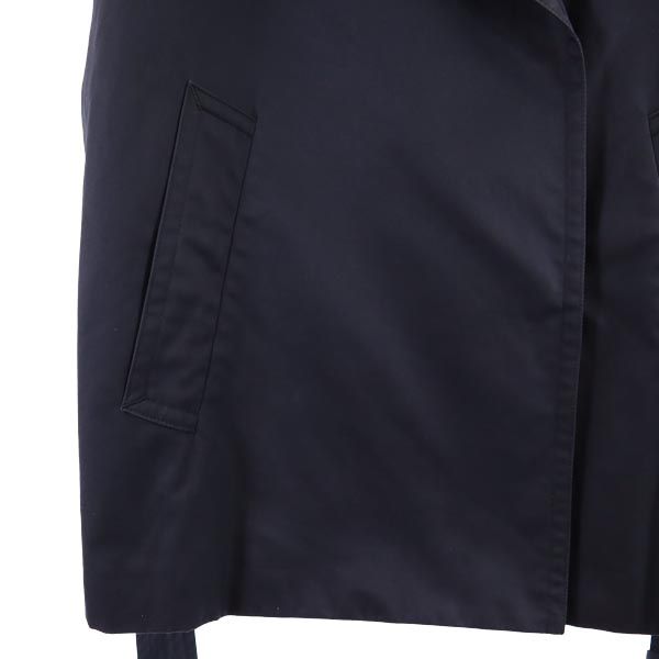 MACPHEE マカフィー トゥモローランド 日本製 7分袖 トレンチコート 38 ネイビー TOMORROWLAND レディース