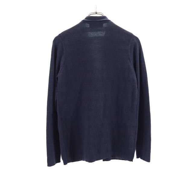 Paul Smith ポールスミス ニット カーディガン M ネイビー系 裏ボーダー レディース