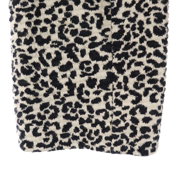 ARMANI EXCHANGE アルマーニエクスチェンジ レオパード柄 7分袖 テーラードジャケット S ブラック系 ヒョウ柄 レディース