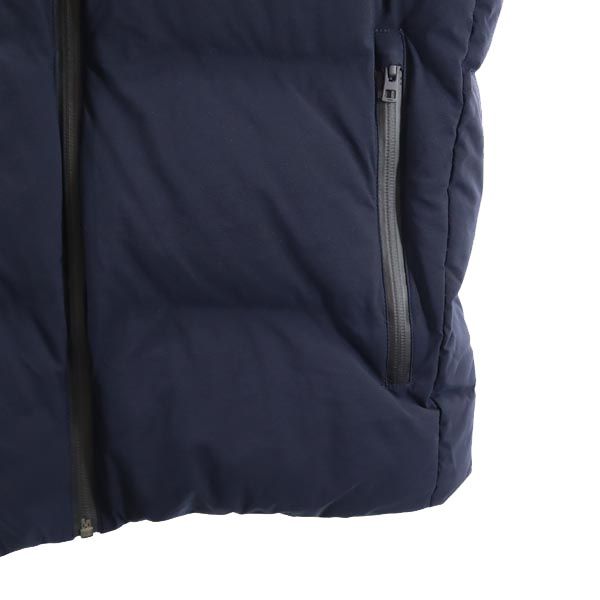 ユニクロ シームレス ダウンジャケット M ネイビー系 UNIQLO フード メンズ