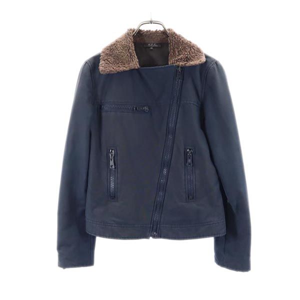 A.P.C. アーペーセー フランス製 ライダースジャケット 38 ネイビー レディース