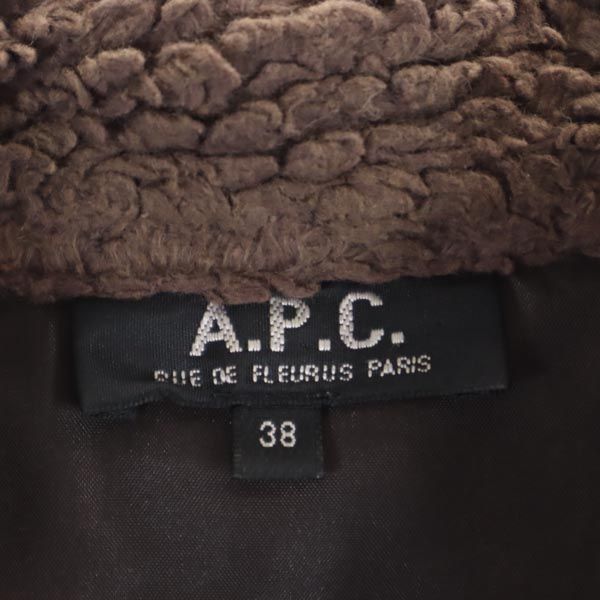 A.P.C. アーペーセー フランス製 ライダースジャケット 38 ネイビー レディース