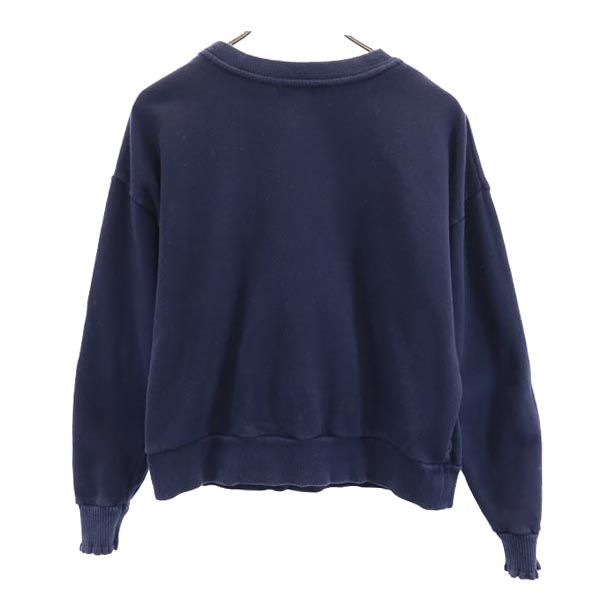 BLUE LABEL CRESTBRIDGE ブルーレーベルクレストブリッジ 長袖 スウェット 38 ネイビー系 トレーナー ロゴ レディース