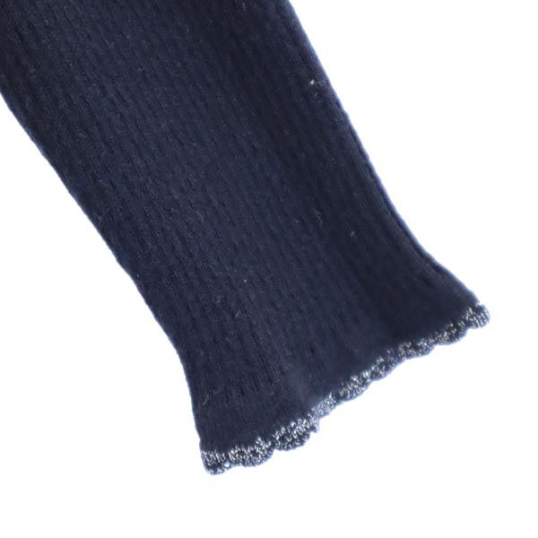 Kate Spade ケイトスペード タートルネック 長袖 リブ ニット 110 ネイビー系 ロゴ キッズ