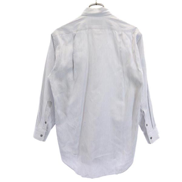 CELINE セリーヌ ストライプ柄 長袖 ボタンダウンシャツ グレー メンズ