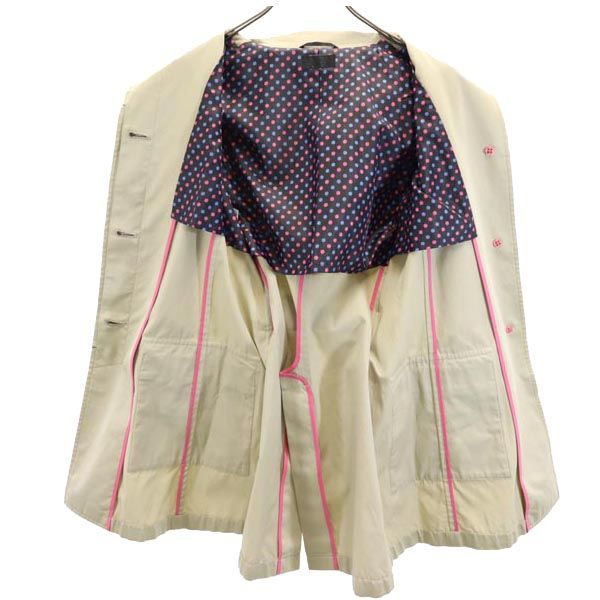 Paul Smith ポールスミス ブラック 日本製 ステンカラーコート 40 ベージュ BLACK ウエストベルト レディース