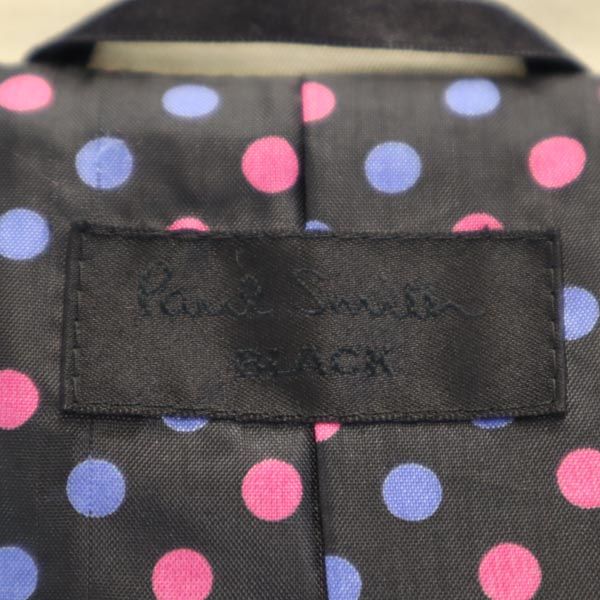 Paul Smith ポールスミス ブラック 日本製 ステンカラーコート 40 ベージュ BLACK ウエストベルト レディース