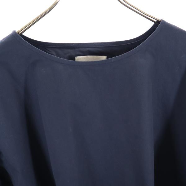 PRIORY プライオリー 長袖 シャツ S ネイビー プルオーバー ブラウス レディース