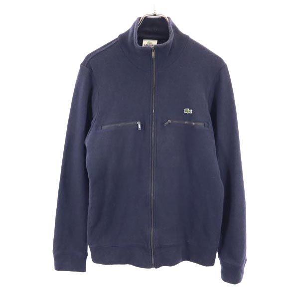 LACOSTE ラコステ 長袖 スウェット ジップジャケット 3 ネイビー系 ロゴ メンズ