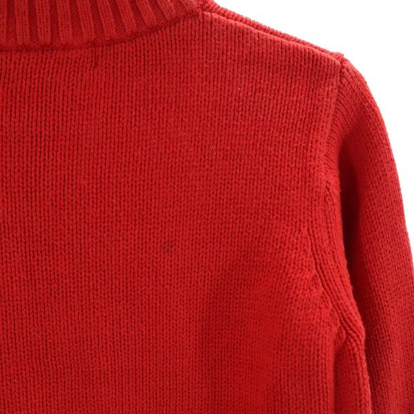Polo by Ralph Lauren ポロバイラルフローレン 長袖 ハーフジップ コットン ニット 7 レッド系 ロゴ セーター キッズ