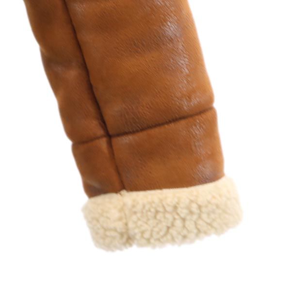 AVIREX アヴィレックス 長袖 ムートン ダブルライダースジャケット M ブラウン系 レディース