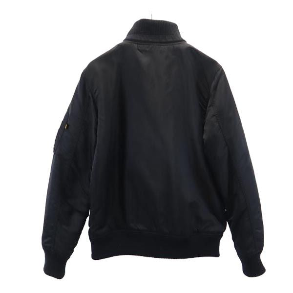 ALPHA INDUSTRIES アルファインダストリーズ 長袖 中綿ジャケット L ブラック系 裏キルト ロゴ メンズ