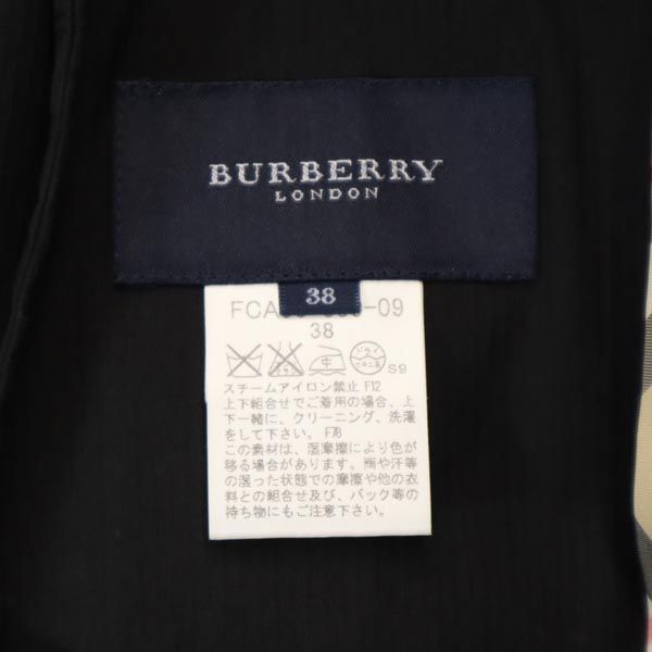 BURBERRY バーバリー 日本製 テーラードジャケット 38 ブラック カジュアルジャケット 三陽商会 レディース