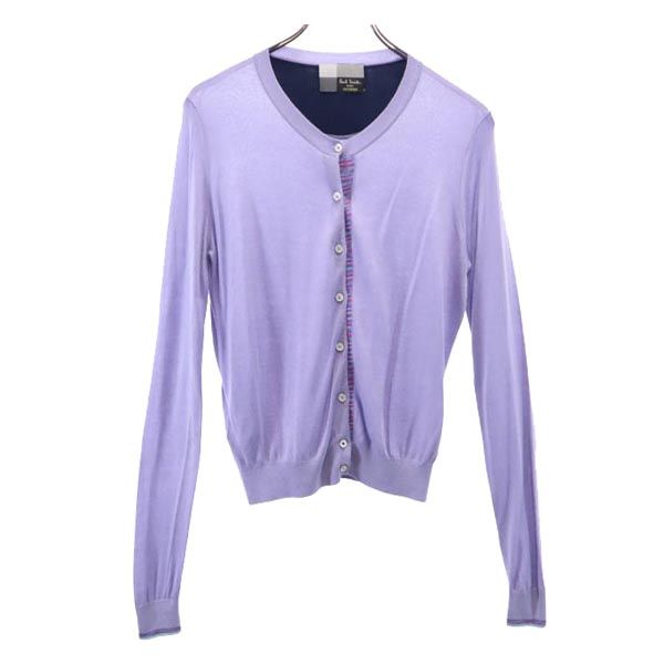 Paul Smith ポールスミス ブラック 長袖 ニット カーディガン M パープル系 BLACK レディース