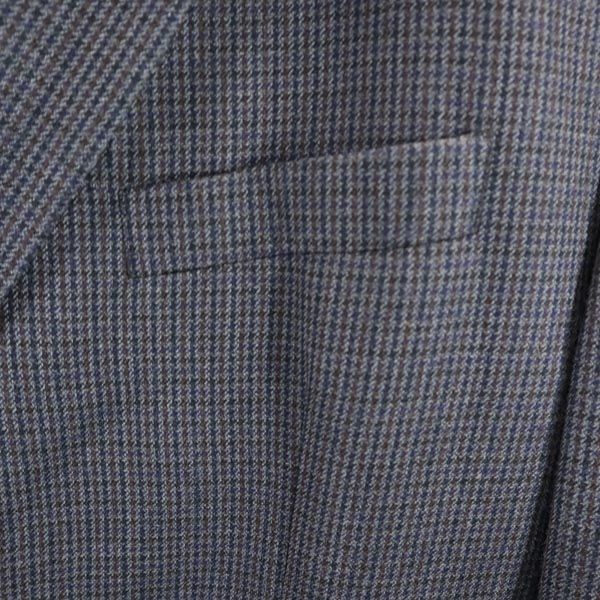 RALPH LAUREN ラルフローレン シルク ウールブレンド チェック柄 テーラードジャケット 48S グレー メンズ