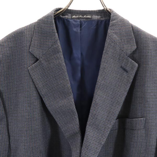 RALPH LAUREN ラルフローレン シルク ウールブレンド チェック柄 テーラードジャケット 48S グレー メンズ