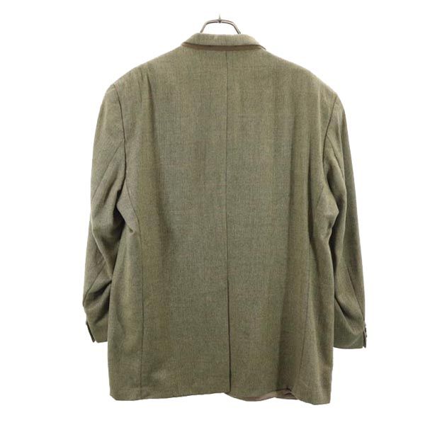 CHAPS Ralph Lauren チャップス ラルフローレン カナダ製 チェック柄 テーラードジャケット カーキグレー系 ブレザー メンズ