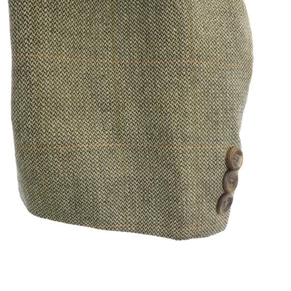 CHAPS Ralph Lauren チャップス ラルフローレン カナダ製 チェック柄 テーラードジャケット カーキグレー系 ブレザー メンズ