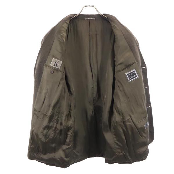 Calvin klein カルバンクライン 90s USA製 ウール オールド テーラードジャケット 42 ブラウン ブレザー メンズ