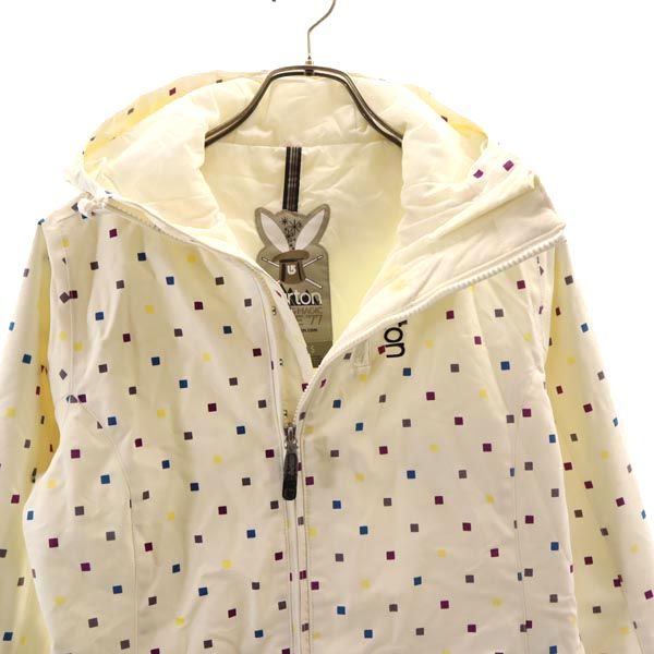 BURTON バートン スノーボード ウェア 上下 セットアップ 上:S/下:M アイボリー系×紫 スキーウェア レディース