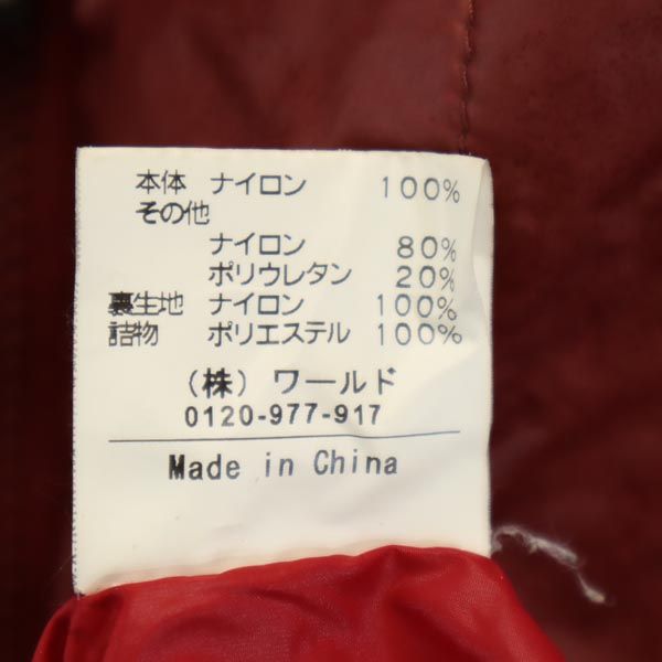 MASTERPIECE マスターピース 長袖 中綿 ナイロンジャケット M レッド系 フード メンズ