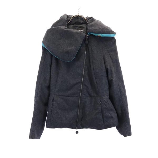 Emporio Armani エンポリオアルマーニ ウールブレンド 長袖 ボリュームカラー ジャケット 40 グレー系 レディース