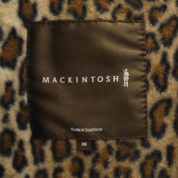 Mackintosh マッキントッシュ 英国製 ゴム引き ステンカラーコート 36 ブラック レディース