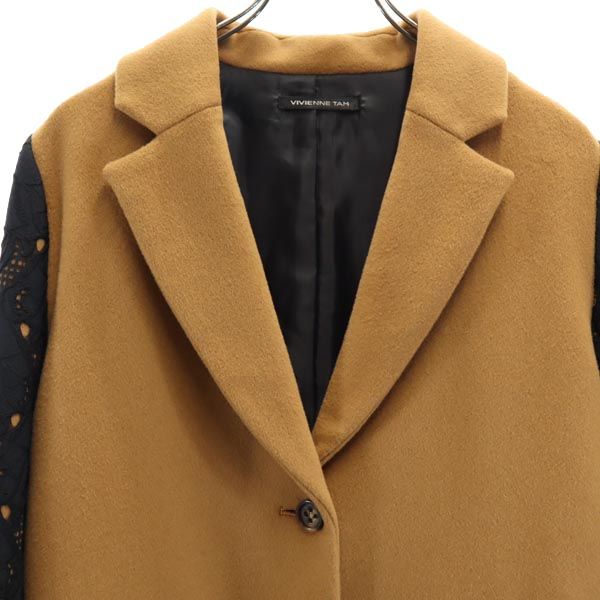 VIVIENNE TAM ヴィヴィアンタム 日本製 長袖 ウールジャケット 1 ブラウン系 ウール100% レディース
