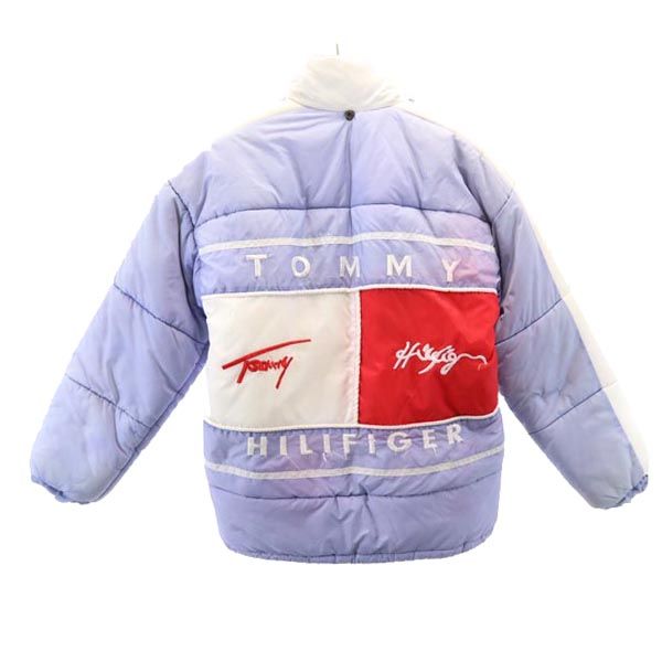 TOMMY HILFIGER トミーヒルフィガー 90s オールド 中綿ジャケット XL ブルー×白×赤 メンズ