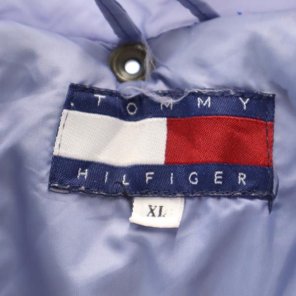 TOMMY HILFIGER トミーヒルフィガー 90s オールド 中綿ジャケット XL ブルー×白×赤 メンズ