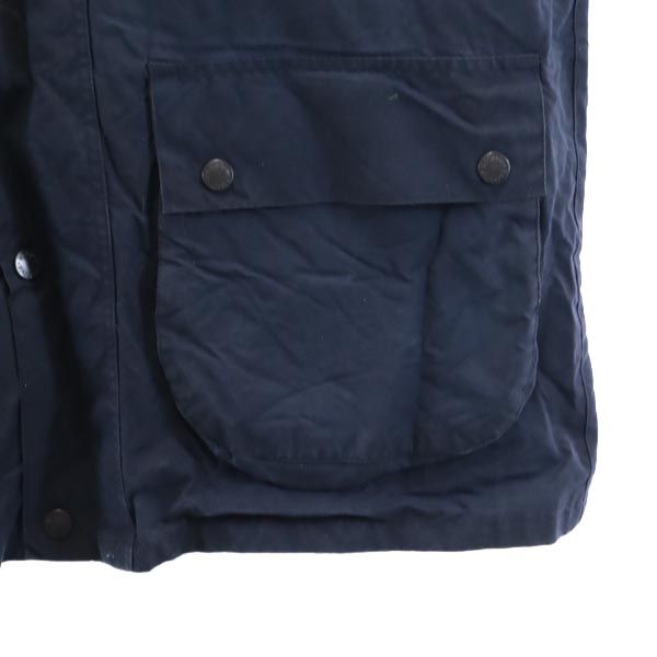 Mc Orvis オイルド カバーオール XL ネイビー ワーク ジャケット コーデュロイ襟 収納型フード メンズ