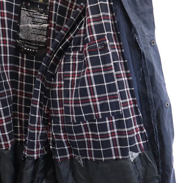 Mc Orvis オイルド カバーオール XL ネイビー ワーク ジャケット コーデュロイ襟 収納型フード メンズ