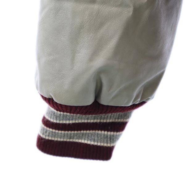 TEXAS テキサス メルトンウール100% レター ジャケット M えんじ系 メンズ