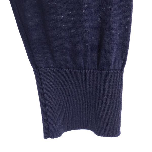 MARGARET HOWELL マーガレットハウエル ジョンスメドレー 英国製 長袖 Vネック ニット 2 ネイビー系 JOHN SMEDLEY セーター メンズ