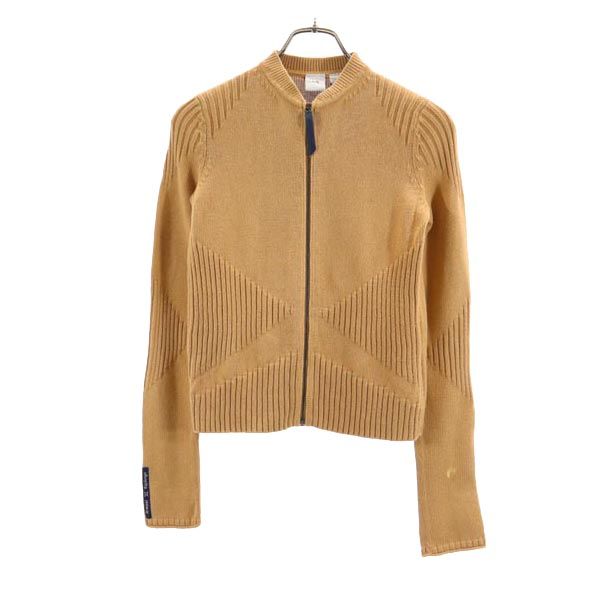 ARMANI EXCHANGE アルマーニエクスチェンジ 90s オールド 長袖 ニット ジップジャケット S ブラウン系 レディース