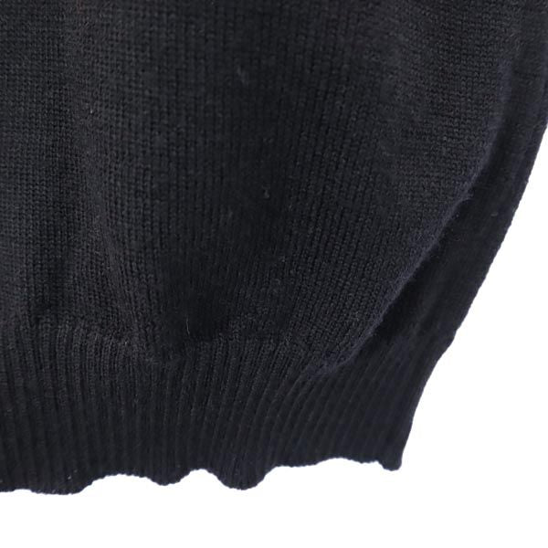 ARMANI COLLEZIONI アルマーニコレッツォーニ ウール100% ノースリーブ タートルネック ニット 44 ブラック系 セーター レディース