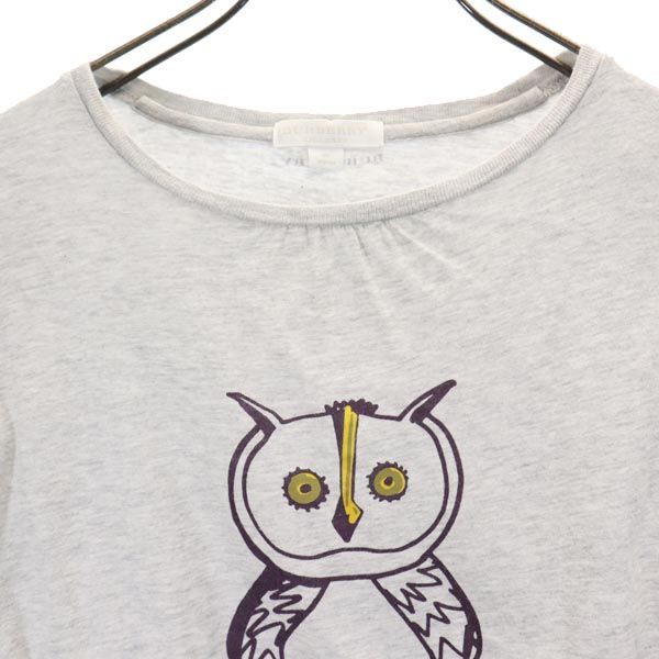 BURBERRY バーバリー 三陽商会 プリント 長袖 Tシャツ 8Y 128cm グレー系 ロンT キッズ