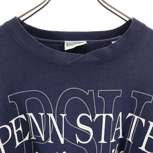 DANAGGERS 90s オールド プリント 長袖 スウェット トレーナー XL ネイビー プルオーバー メンズ