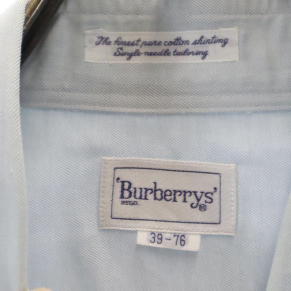 Burberrys バーバリーズ 90s オールド 長袖 コットンシャツ 39 ブルー系 メンズ