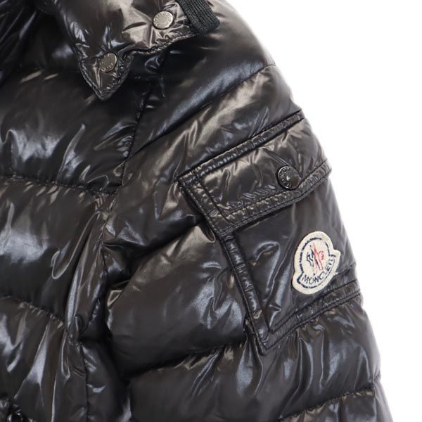 MONCLER モンクレール ダウンジャケット 128cm 黒 ロゴ刺繍 キッズ