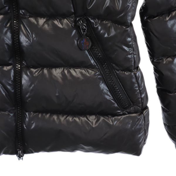 MONCLER モンクレール ダウンジャケット 128cm 黒 ロゴ刺繍 キッズ