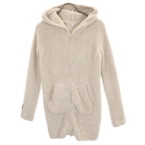 BAREFOOT DREAMS for Ron Herman ベアフット ボア ジップパーカー M ベージュ ポリマイクロファイバー ルームウェア レディース