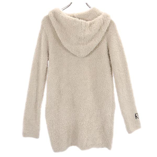 BAREFOOT DREAMS for Ron Herman ベアフット ボア ジップパーカー M ベージュ ポリマイクロファイバー ルームウェア レディース