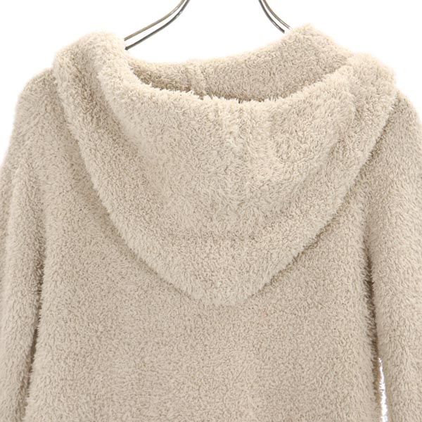 BAREFOOT DREAMS for Ron Herman ベアフット ボア ジップパーカー M ベージュ ポリマイクロファイバー ルームウェア レディース