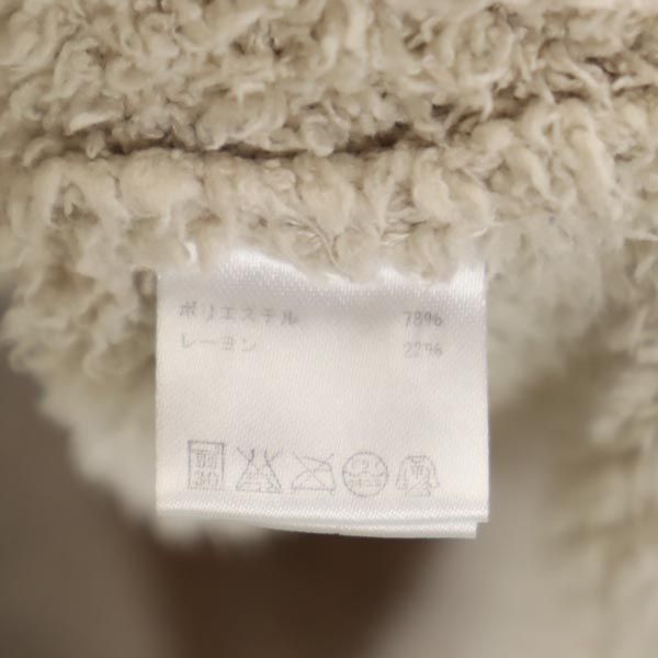 BAREFOOT DREAMS for Ron Herman ベアフット ボア ジップパーカー M ベージュ ポリマイクロファイバー ルームウェア レディース