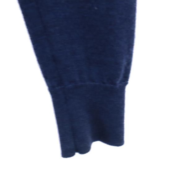 JOHN SMEDLEY ジョンスメドレー メリノウール100% 長袖 ニット S ネイビー セーター メンズ